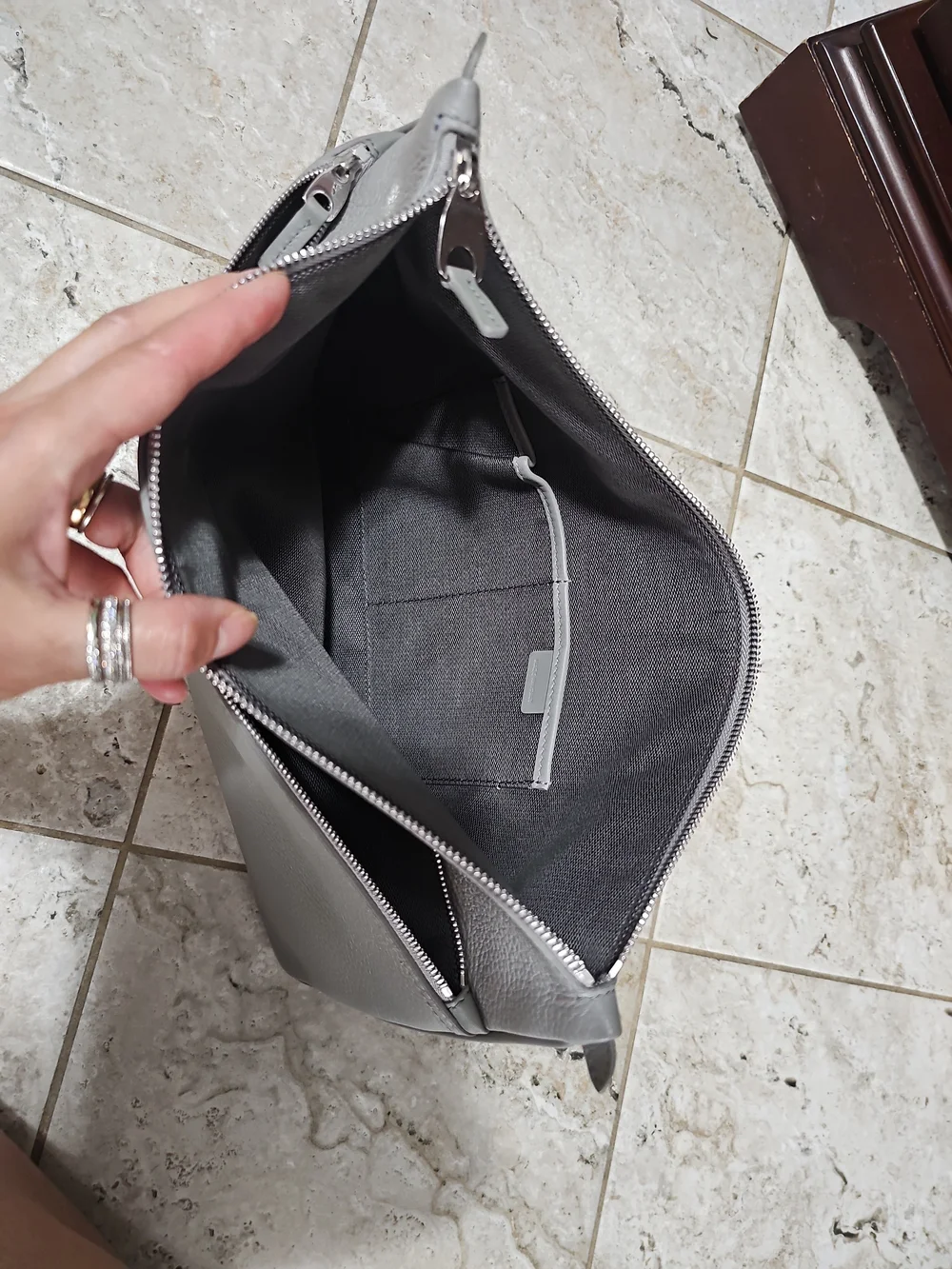 Smythson of Bond Street Pebble Leather Small Laptop Case
